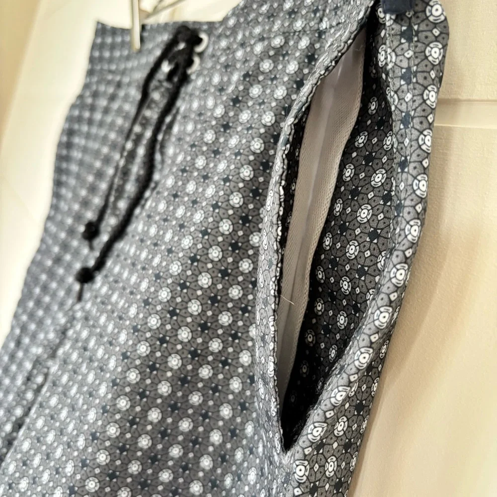 Original Penguin Lightweight Black and White Swim Shorts Size 34